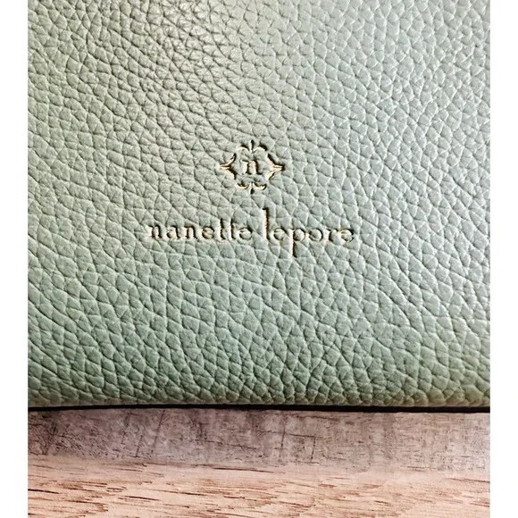 Nanette Lepore Womens Jade Sage Green Gallia Triple Section Crossbody Bag Purse - Picture 5 of 5